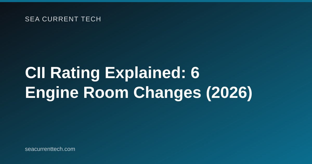CII Rating Explained: 6 Engine Room Changes (2026)