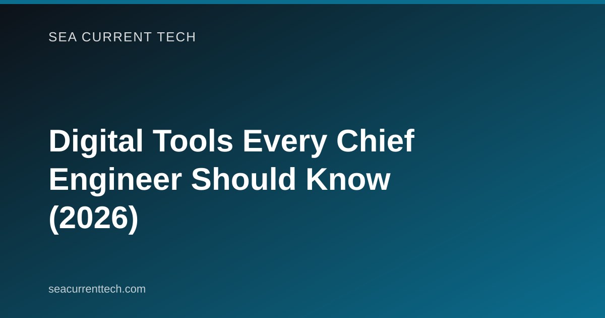 Digital Tools Every Chief Engineer Should Know (2026)
