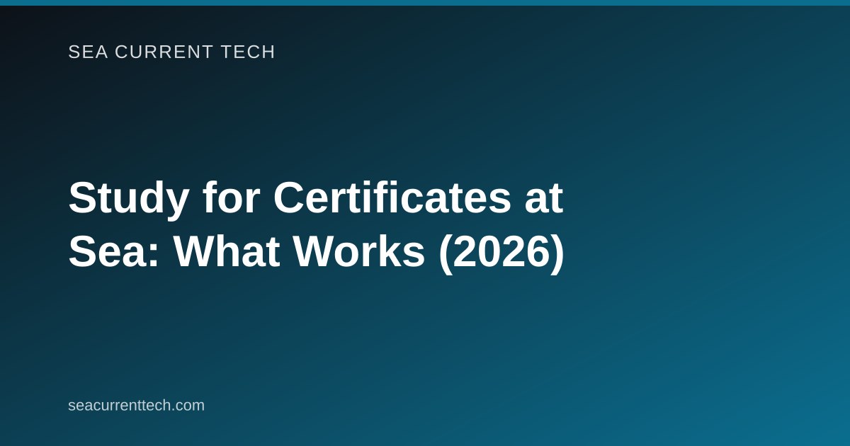 Study for Certificates at Sea: What Works (2026)