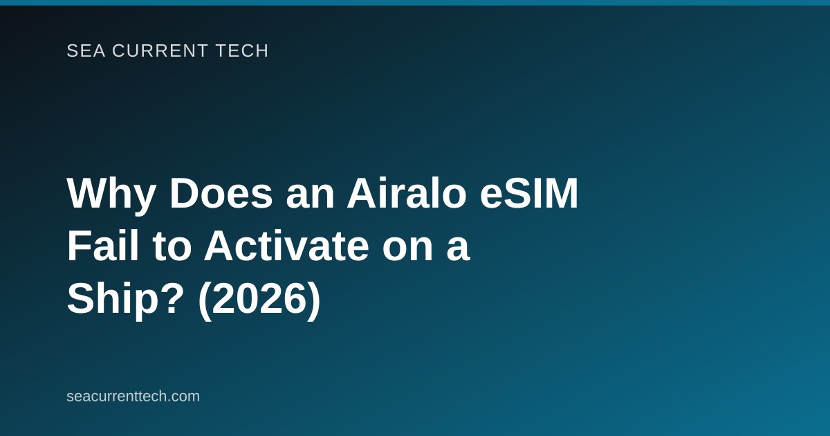 Why Does an Airalo eSIM Fail to Activate on a Ship? (2026)